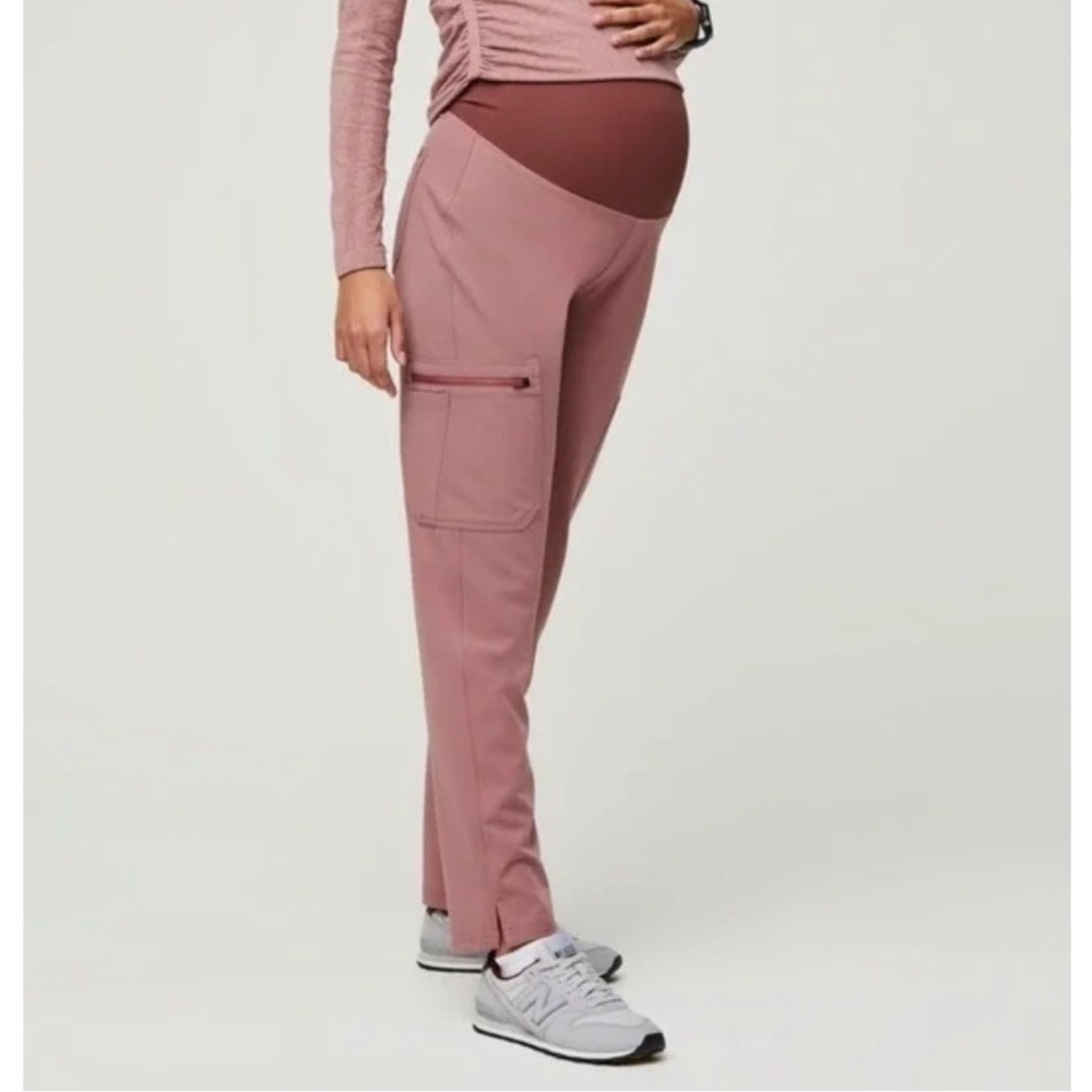 Figs Women's Maternity Pants in Mauve